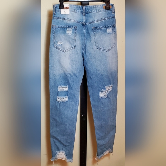 Track 23 High-rise Mom Fit Distressed Women's Denim Jeans Juniors Size 5 - Picture 2 of 3